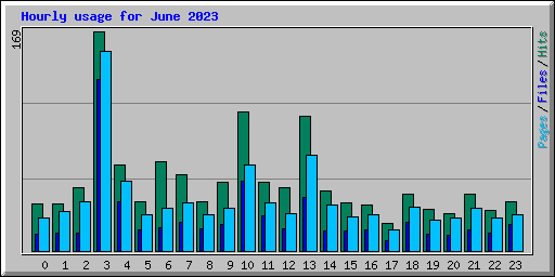 Hourly usage for June 2023