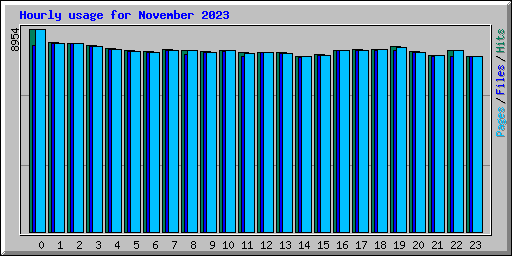 Hourly usage for November 2023