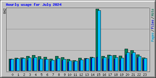 Hourly usage for July 2024