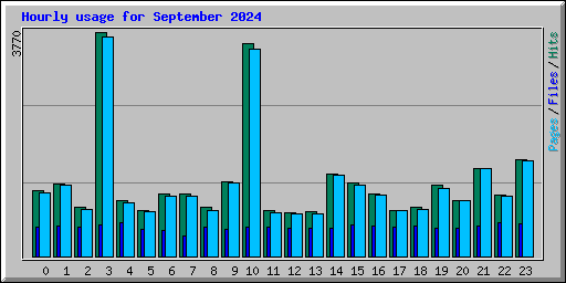 Hourly usage for September 2024