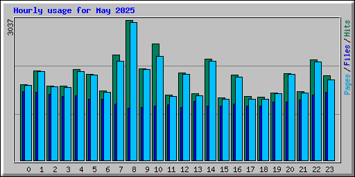 Hourly usage for May 2025