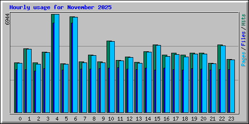 Hourly usage for November 2025