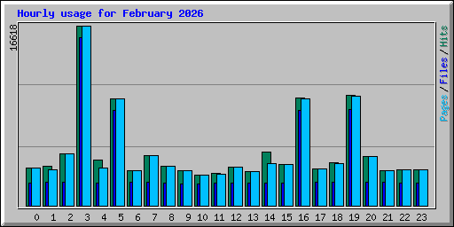 Hourly usage for February 2026