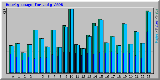 Hourly usage for July 2026